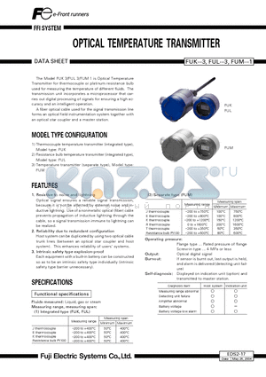 EDS2-17 datasheet - OPTICAL TEMPERATURE TRANSMITTER