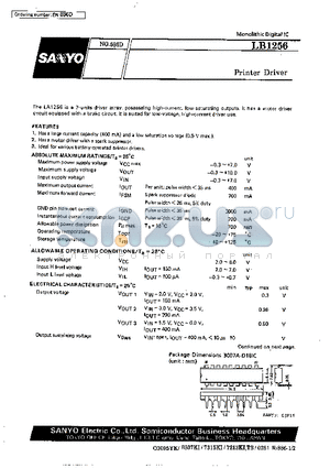 LB1256 datasheet - Printer Driver