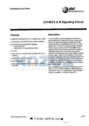 LB1263AR datasheet - LH1263 E&M Signaling Circuit