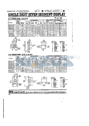 MTN4130-AO datasheet - SINGLE DIGIT SEVEN SEGMENT DISPLAY