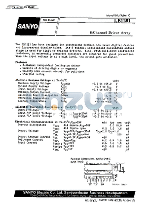 LB1291 datasheet - 8-Channel Driver Array