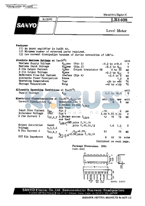 LB1408 datasheet - Level Meter