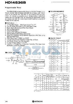 HD14536B datasheet - Programmable Timer