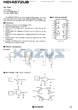 HD14572 datasheet - Hex Gate