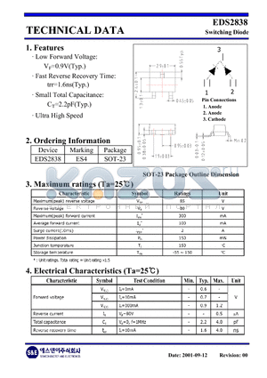 EDS2838 datasheet - Switching Diode