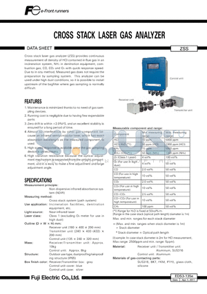 EDS3-135E datasheet - cross stacK laser Gas analYZer