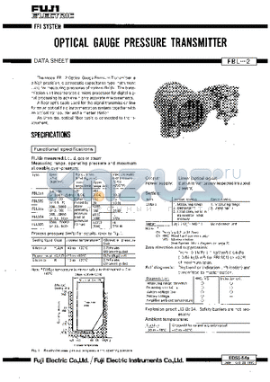 EDS5-54A datasheet - OPTICAL GAUGE PRESSURE TRANSMITTER