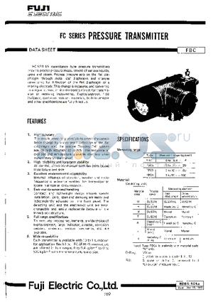 EDS5-101A datasheet - FC SERIES PRESSURE TRANSMITTER