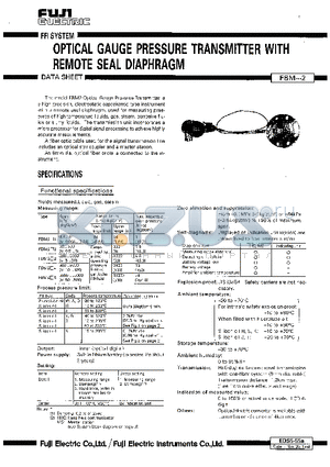 EDS5-55A datasheet - OPTICAL GAUGE PRESSURE TRANSMITTER WITH REMOTE SEAL DIAPHRAGM
