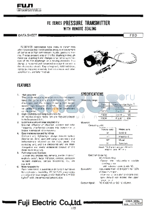 EDS5-103A datasheet - FC SERIES PRESSURE TRANSMITTER WITH REMOTE SEALING
