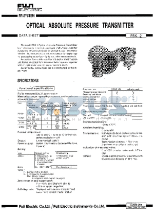 EDS5-56A datasheet - OPTICAL ABSOLUTE PRESSURE TRANSMITTER