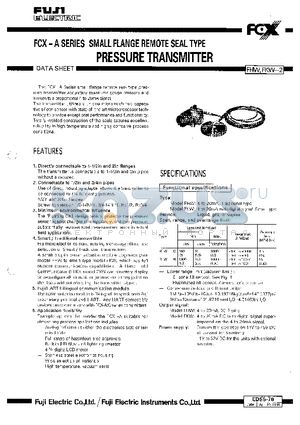 EDS5-70 datasheet - FCX-A SERIES SMALL FLANGE REMOTE SEAL TYPE PRESSURE TRANSMITTER