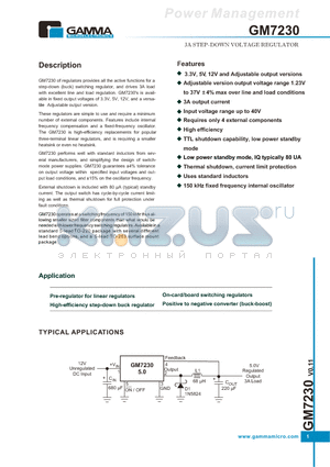 GM7230-12TA5R datasheet - 3A STEP-DOWN VOLTAGE REGULATOR