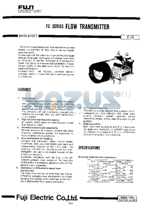 EDS6-103A datasheet - FC SERIES FLOW TRANSMITTER