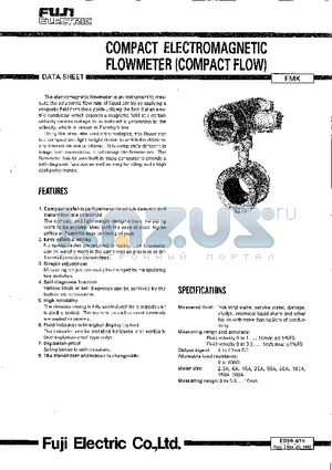 EDS6-61H datasheet - COMPACT ELECTROMAGNETIC FLOWMETER(COMPACT FLOW)