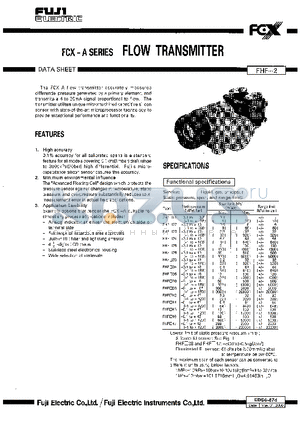 EDS6-87D datasheet - FCX-A SERIES FLOW TRANSMITTER