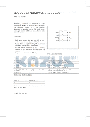 HD29027FP datasheet - Dual CCD Drivers