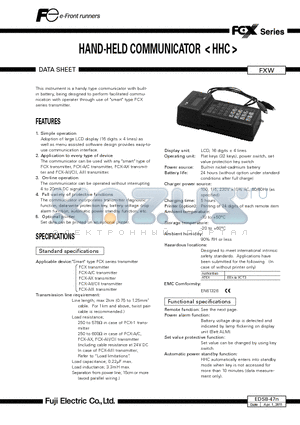 EDS8-47N datasheet - HAND-HELD COMMUNICATOR < HHC >