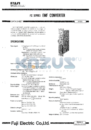 EDS9-1J datasheet - FC SERIES EMF CONVERTER