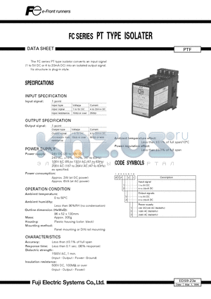 EDS9-23A datasheet - FC SERIES PT TYPE ISOLATER