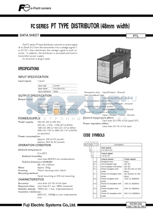 EDS9-24A datasheet - FC SERIES PT TYPE DISTRIBUTOR (48mm width)