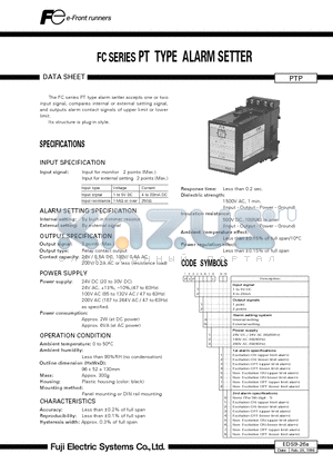 EDS9-26A datasheet - FC SERIES PT TYPE ALARM SETTER