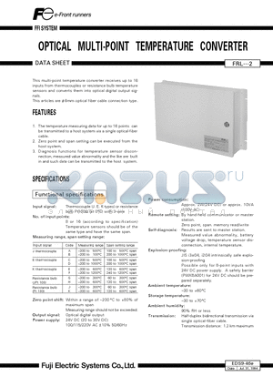 EDS9-46E datasheet - OPTICAL MULTI-POINT TEMPERATURE CONVERTER