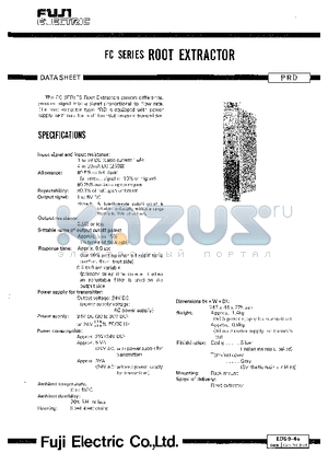 EDS9-4E datasheet - FC SERIES ROOT EXTRACTOR