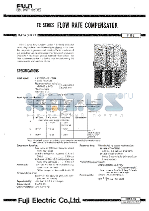 EDS9-5J datasheet - FC SERIES FLOW RATE COMPENSATOR