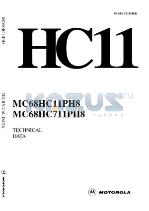 MC68HC11PH8 datasheet - High-density Complementary Metal Oxide Semiconductor (HCMOS) Microcomputer Unit