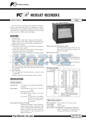 EDSX10-70C datasheet - MICROJET RECORDER-E