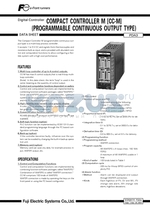 EDSX11-132E datasheet - Digital Controller COMPACT CONTROLLER M [CC-M] (PROGRAMMABLE CONTINUOUS OUTPUT TYPE)