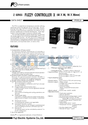EDSX11-134 datasheet - Z SERIES FUZZY CONTROLLER X (48)96, 96)96mm)