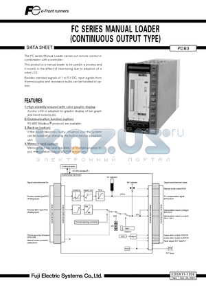 EDSX11-135B datasheet - FC SERIES MANUAL LOADER(CONTINUOUS OUTPUT TYPE)