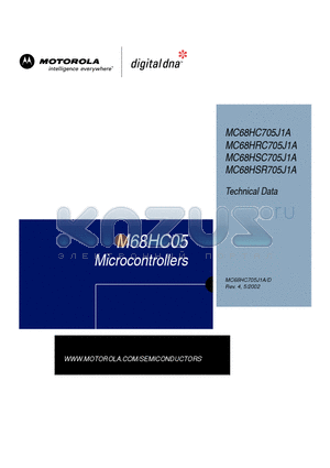 MC68HC705 datasheet - Microcontrollers