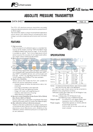 EDSX5-79J datasheet - ABSOLUTE PRESSURE TRANSMITTER