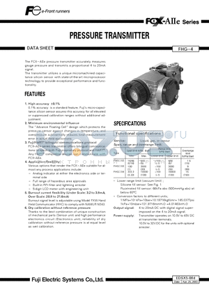 EDSX5-86D datasheet - PRESSURE TRANSMITTER