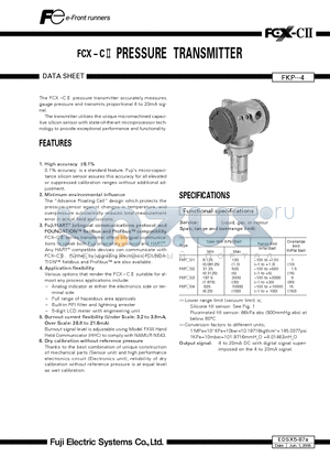 EDSX5-87A datasheet - FCX  C2 PRESSURE TRANSMITTER