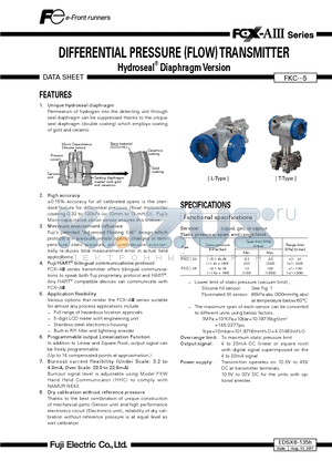 EDSX6-135H datasheet - DIFFERENTIAL PRESSURE (FLOW) TRANSMITTER Hydroseal^ Diaphragm Version