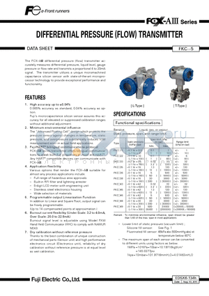 EDSX6-134H datasheet - DIFFERENTIAL PRESSURE (FLOW) TRANSMITTER