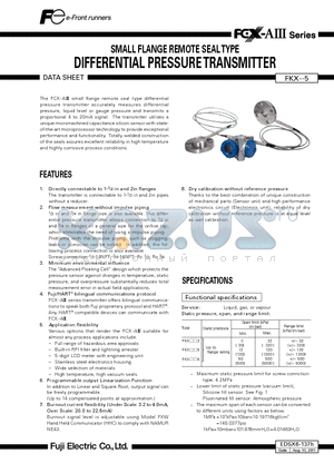 EDSX6-137H datasheet - SMALL FLANGE REMOTE SEAL TYPE DIFFERENTIAL PRESSURE TRANSMITTER