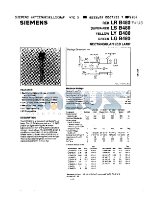 LSB480-GK datasheet - RECTANGULAR LED LAMP