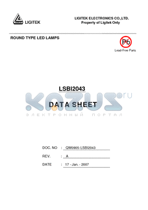 LSBI2043 datasheet - ROUND TYPE LED LAMPS