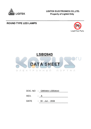 LSBI2643 datasheet - ROUND TYPE LED LAMPS