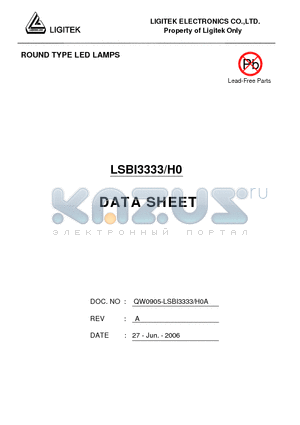 LSBI3333-H0 datasheet - ROUND TYPE LED LAMPS