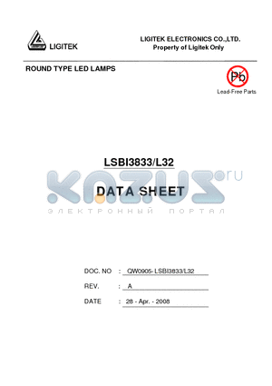 LSBI3833-L32 datasheet - ROUND TYPE LED LAMPS
