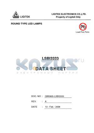 LSBI3333 datasheet - ROUND TYPE LED LAMPS