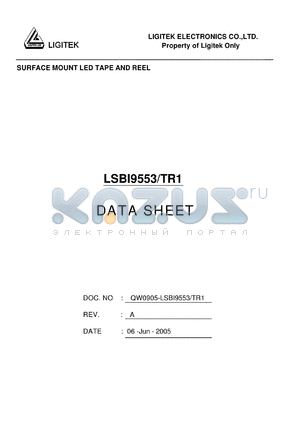 LSBI9553-TR1 datasheet - SURFACE MOUNT LED TAPE AND REEL