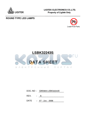 LSBK32243S datasheet - ROUND TYPE LED LAMPS