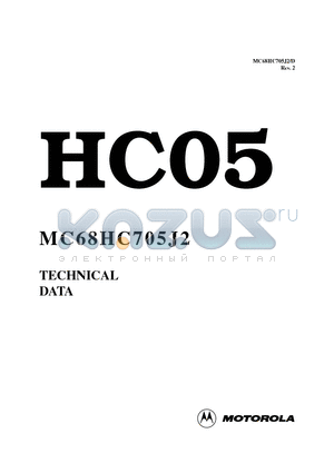 MC68HC705J2DW datasheet - HCMOS MICROCONTROLLER UNIT